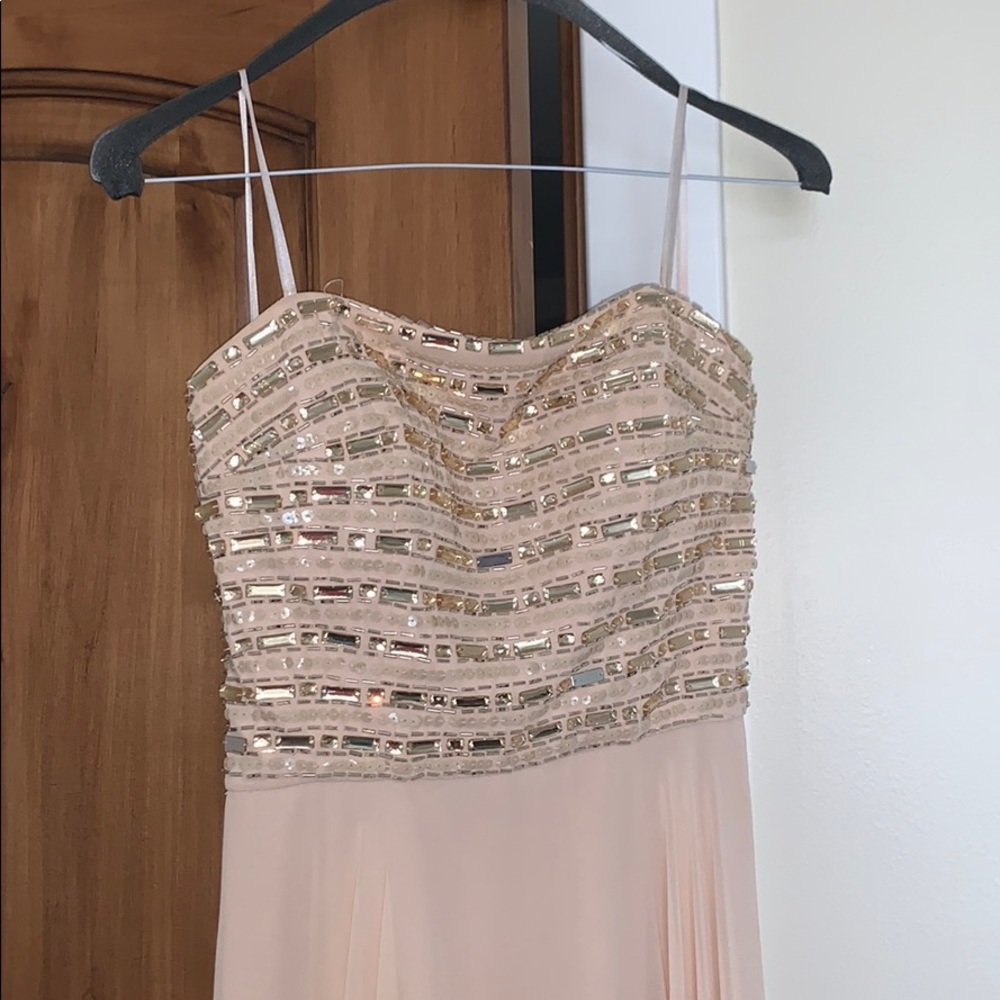 Sequences beaded strapless dress!